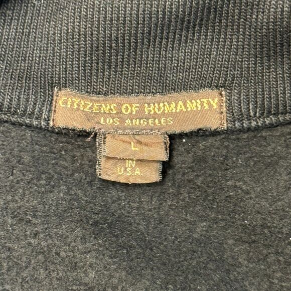 Citizens of Humanity Utility Vest Womens Large Black  Asymmetrical Zip Pockets - Picture 3 of 13